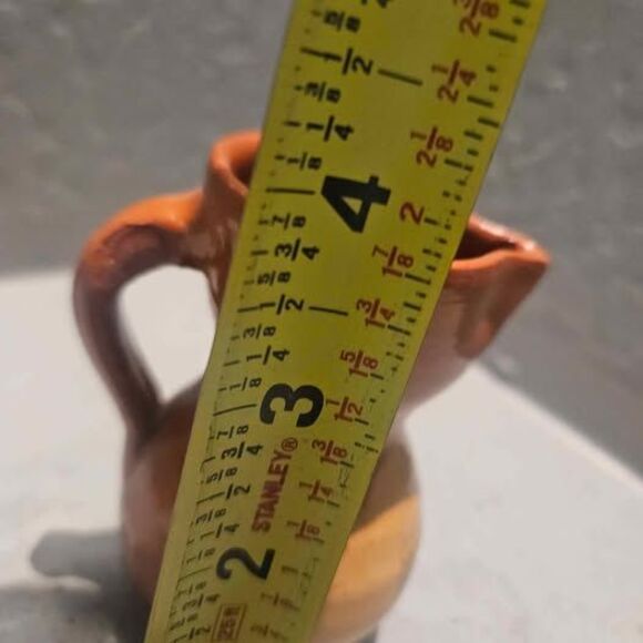 Miniature Spanish Glazed Pottery Water Jug Souvenir 3.5" - Picture 6 of 6